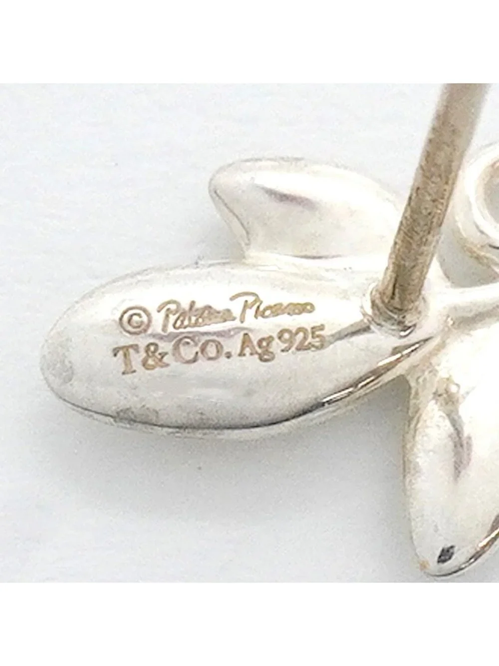 Tiffany & Co Earrings Olive Leaf 925 Sterling Silver